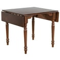 thumbnail image 4 of Andrews 3 Pc 48" Rectangular Drop Leaf Dining Set Extendable Brown Wood 2 Chairs, 4 of 7