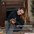 thumbnail image 4 of 27" Electric Fireplace with Mantel, Indoor Fireplace Heater with Realistic Flames and Adjustable Brightness, Modern Fireplace with Mantel for Living Room, 750W/1500W, 4 of 6