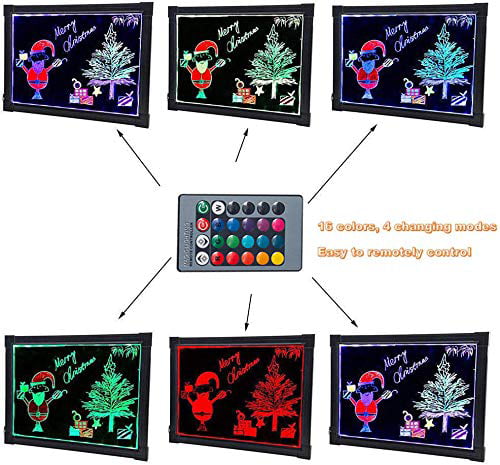 Sensory Play Memo Board LED Writing Board Light Up Flashing Message Erasable Toy 