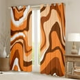thumbnail image 2 of jejeloiu Waves Lines Curtains Pack of 2 (42x84 Each),Minimalism Geometric Stripes Curtains Blackout,Orange White Bedroom Curtains For Girls Boys,Super Cozy Room Decor, 2 of 6