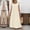 *Beige, variant on ClodeEU Women's Round Neck Ruffle Cap Sleeve Maxi Dress, Casual Loose Fit Dress Beige,Women's Plus L