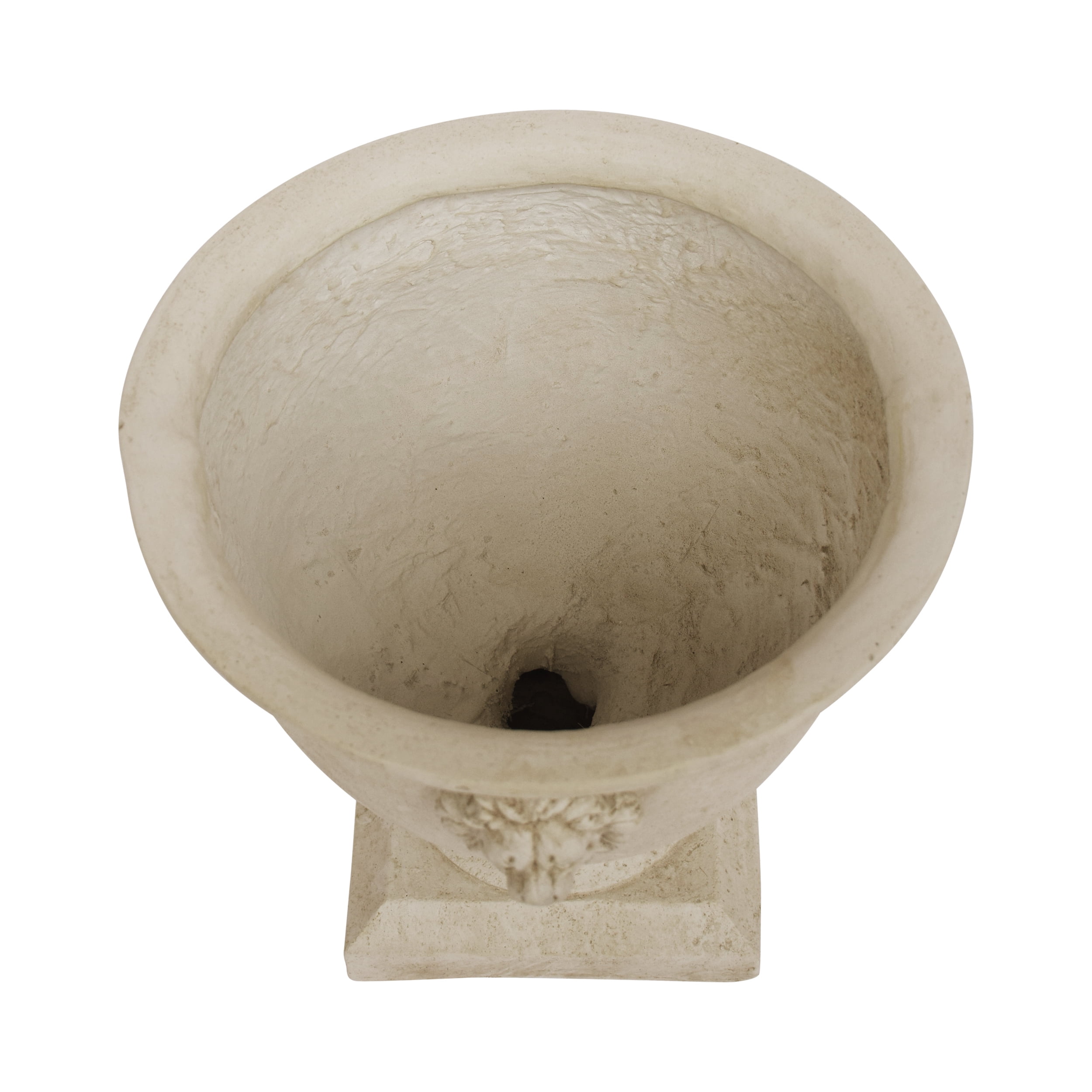 GDF Studio Andrea Chalice Garden Lightweight Concrete Urn Planter, Antique White