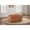 Burnt Orange, variant on Burnt Orange Upholstered Ottoman with Rounded Edges, Plush Cushion Footrest for Living Room Lounge, 32.5L x 22.5W x 17.75H