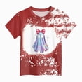 thumbnail image 4 of TOWED22 Toddler Girl Halloween Shirt Spooky T-Shirt Kids Pumpkin Ghost Short Sleeve Tee Top,Brick Red,13-14 Y, 4 of 4