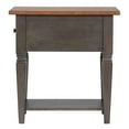 thumbnail image 3 of Sunset Trading Dakota Lamp Side Table w Drawer and Shelf Brown Gray Solid Wood, 3 of 8