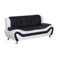 thumbnail image 6 of Home Square 3-Piece Set with Sofa and 2 Club Chairs in Black & White, 6 of 11