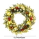 thumbnail image 3 of Guirnalda Navideña Artificial de Pinos de Norfolk con Luces, 40 Cm, Piñas Rojas y Doradas, Bayas Rojas | Plástico | 40 X 40 Cm | Luces Led a Pilas | Decoración Navideña para Interiores y Exteriores, 3 of 7