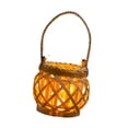 thumbnail image 4 of Farol de ratán con asa, portátil, tejido a mano, para patio y casa. color de madera, 4 of 9