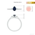 thumbnail image 4 of Angara Natural 0.4 Ct. Blue Sapphire with Diamond Classic Ring in 14K White Gold for Women (Ring Size: 11.5), 4 of 9