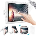 thumbnail image 1 of Shower Tablet Holder, Stretchable Waterproof iPad Holder Fit All Devices Up to 11", 360° Rotation Tablet Wall Mount Holder with Anti-Fog Touchable Screen, 2 Placement Modes, for Bathroom Kitchen, 1 of 8