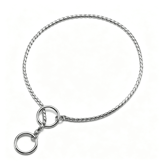 AOMRCOL Stainless Steel Dog Choke Chain Collar, Puppy Metal Snake Chain Pet Show Slip Collar Choker for Training Walking, Dog Chain (Silver;20.0"*4.0Mm)