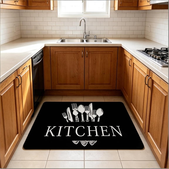 Kitchen Rug & Mat 15" x 23", Thick Soft Non-Slip Bathroom Mat, High Water Absorbent, Quick Dry & Machine Washable Floor Carpet for Shower, Kitchen, Entryway
