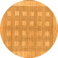 thumbnail image 1 of Ahgly Company Indoor Round Checkered Orange Modern Area Rugs, 8' Round, 1 of 4