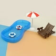 thumbnail image 1 of Hesroicy 1 juego de casa de muñecas para playa, kit pequeño realista en forma 3D, miniparasol artificial decorativo para jardín de hadas, kit para micropaisaje, 1 of 8