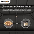 thumbnail image 5 of Sunjoy 12x16 ft. Wood Gazebo, Outdoor Patio Steel Hardtop Gazebo, Cedar Framed Wooden Gazebo with 2-tier Metal Roof, Suitable for Patios, Lawn, and Backyard, Matte Black, 5 of 13