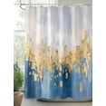 thumbnail image 2 of Abstract Modern Art Shower Curtain, Blue Yellow Street Art Waterproof Shower Curtain Set with 12 Hooks Lightweight Washable Fabric Shower Curtains for Bathroom 72x78 Inches, 2 of 6