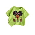 thumbnail image 1 of Zecgelong T-Shirt Décontracté à Manches Courtes et Col Rond pour Filles, Imprimé Dessin Animé, Taille 4-6 Ans, 1 of 4