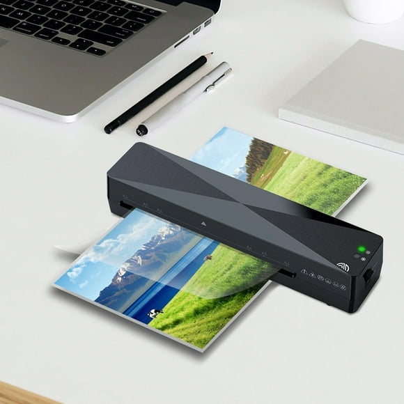 Heliisoer Mini Photo Laminator Automatic Small Laminator Photo Laminating Machine Home Laminating Machine A4 Quick Preheat Low DB US Standard