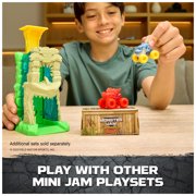 Monster Jam Mini Jams, Cobra’s Crazy Escape Playset with 2 Monster Trucks
