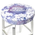 thumbnail image 3 of Naloa Round Snow Merry Christmas Round Bar Stool Cushion Cover 12-14 inch, Fits Kitchen, Office, Restaurant Chairs - 14 inch, 3 of 7