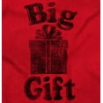 thumbnail image 2 of Funny Big Wrapped Christmas Present Womens Fitted Plus Size Graphic Tee Brisco Brands 2X, 2 of 5