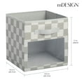 thumbnail image 4 of mDesign Fabric Nursery Storage Cube, Front Window/Handle, 4 Pack, Gray Checkered, 4 of 9