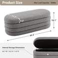 thumbnail image 2 of Gericco Storage Multi-Functional Ottomans, Gray, 49.2 Inch, 2 of 6