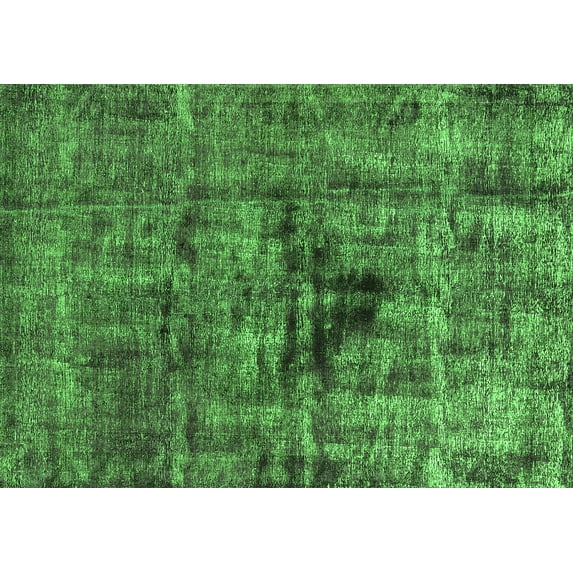 Ahgly Company Indoor Rectangle Oriental Green Industrial Area Rugs, 4' x 6'