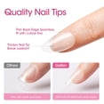 thumbnail image 3 of Gellen Short Almond Fake Nail Tips for Press on Nails, 504Pcs Soft Gel Tips for Nail Extensions Full Cover Pre-shaped 12 Sizes Clear False Nails for Nail Art, 3 of 9