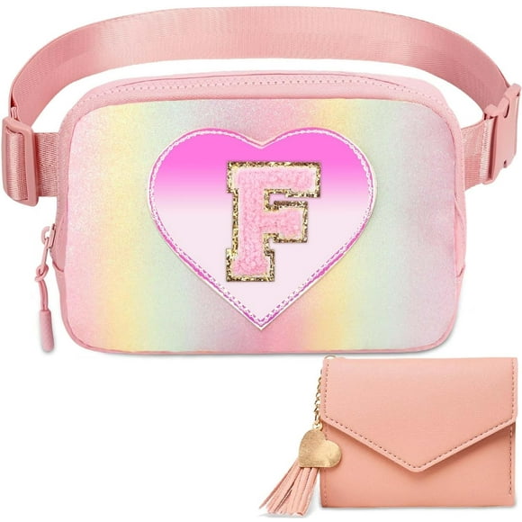 shiyou-Belt Crossbody Bag for Girls Women - girls fanny pack ages 8-12 Teen Birthday Gifts Small Waist Packs Trendy Kids Fanny Pack, Glitter Pink, F