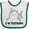 thumbnail image 3 of Inktastic I'm Teething Cute Shark Boys or Girls Baby Bib, 3 of 4
