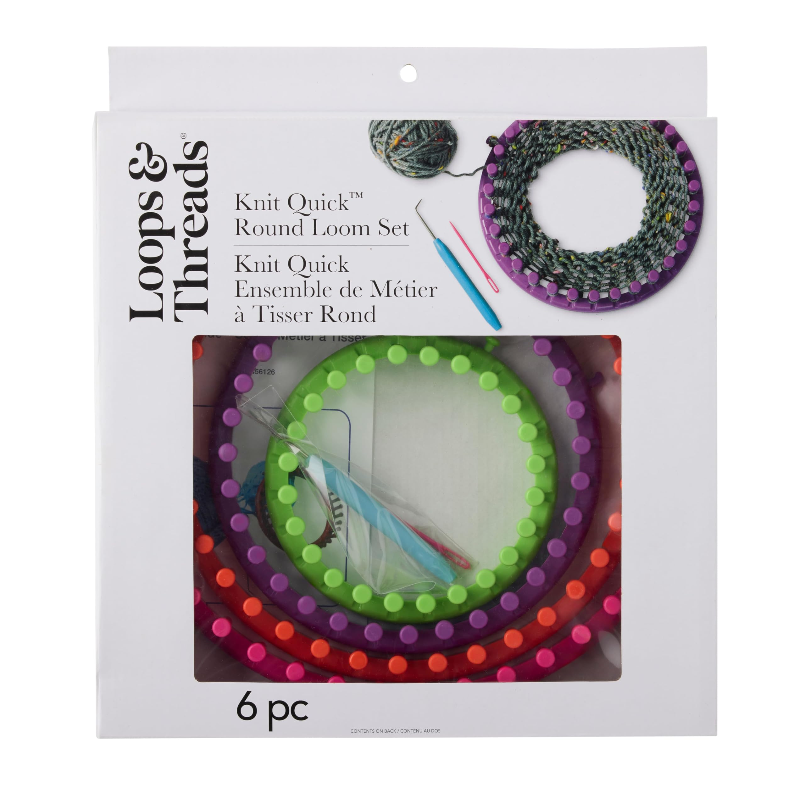 Loops & Threads Knit Quick Round Loom Set, 4 Looms photo 8