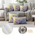 thumbnail image 6 of Outdoor Pillow Covers Pack of 2, Spring Watercolor Flowers Lavender Waterproof Throw Pillowcase Cushion Cases, Country Floral Art Decorative Pillow Cover for Couch Sofa Home Bed Patio, 6 of 9