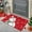 Red, variant on Christmas Door Mat Rug Charming Christmas Tree Playful And Delicate Snowflake Patterns Non Slip Washable Bathroom Kitchen Entrance Rug For Indoor Outdoor Home Decor Carpet - 1 * Floor Mat, Plush