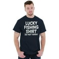 thumbnail image 5 of Lucky Fishing Shirt Cute Funny Fisher Men's Graphic T Shirt Tees Brisco Brands L, 5 of 5