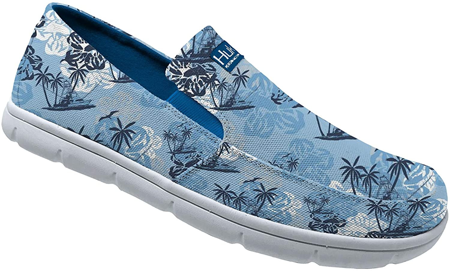 HUK homme BREWSTER Paradise Pass Bleu Glace Taille 12 slip on pêche Chaussures 