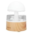 thumbnail image 2 of Humidificador Rain Cloud con 7 luces de colores, apagado automático, USB, difusor de aceites esenciales con goteo de agua y diseño de madera, con control remoto para mesita de noche., 2 of 14
