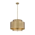 thumbnail image 5 of Z-Lite 739P24 Harlech 3 Light 25" Wide Drum Chandelier - Bronze / Rubbed Brass, 5 of 7