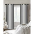 thumbnail image 3 of Dark Greyombre Blackout Curtains 39 Inches Length, Gradient Country Minimalist Color Window Treatment Thermal Insulated Drapes for Bedroom Living Room 2 Panels 55x39 Inches, 3 of 8
