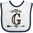 thumbnail image 3 of Inktastic Letter G Monogram Tribal Arrow Girls Baby Bib, 3 of 4