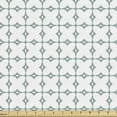 thumbnail image 1 of Abstract Fabric by the Yard, Continuous Arrangement of Simplistic Motifs Pattern on Plain Backdrop, Upholstery Fabric for Dining Chairs Home Decor Accents, White Dark Sea Green by Ambesonne, 1 of 5