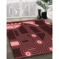 thumbnail image 3 of Ahgly Company Machine Washable Indoor Rectangle Transitional Red Area Rugs, 2' x 4', 3 of 7
