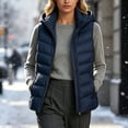 thumbnail image 4 of Women's Cropped Puffer Vest winter Lightweight Quilted Jacket Vest Sleeveless Stand Collar Zipper Coats with Pockets, 4 of 7