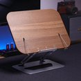 thumbnail image 2 of MUMUCC Support de Lecture Multifonctionnel Pliable et Réglable en Alliage d'Aluminium avec Pince à Ressort pour Ordinateurs Portables, Tablettes et Livres Épais, 2 of 5