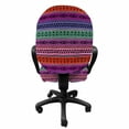 thumbnail image 3 of East Office Chair Slipcover, Geometric Abstract Pattern on Horizontal Colorful Stripes Doodle Style Retro, Protective Stretch Decorative Fabric Cover, Standard Size, Multicolor, by Ambesonne, 3 of 5