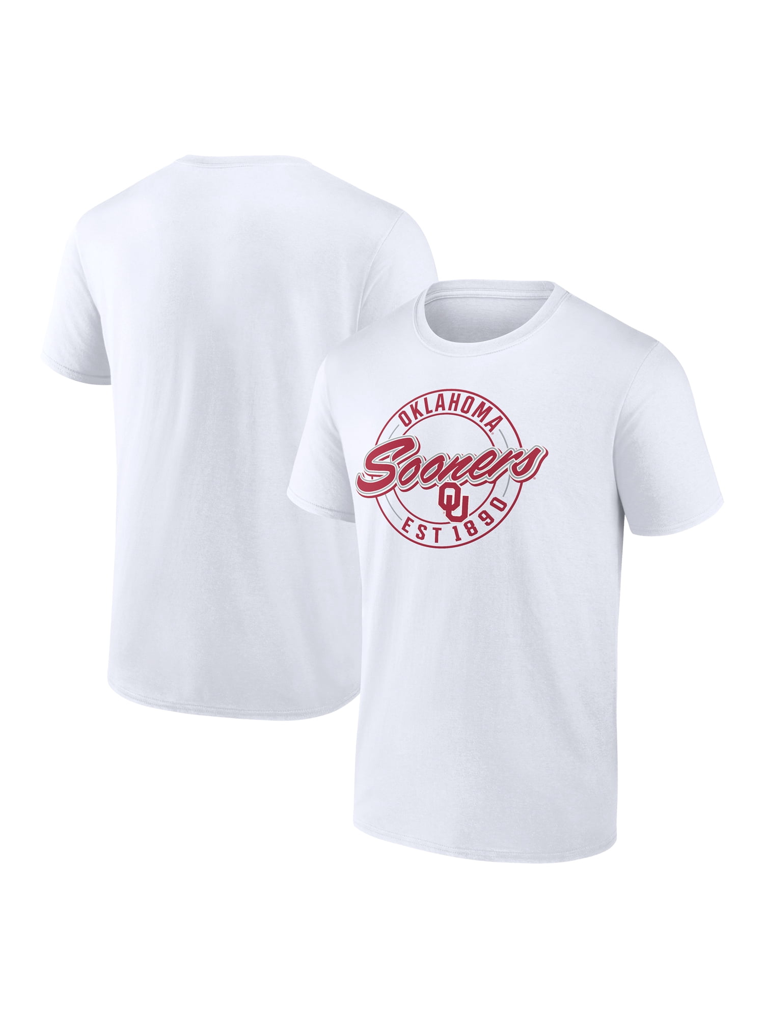 NCAA Oklahoma Sooners Men's Cotton White Short Sleeve T-Shirt