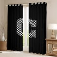 thumbnail image 2 of Feelyou Boys Initial Letter C Curtains Pack of 2 (42x84 Each), Black Monogrammed A to Z Curtains Blackout, Cartoon Theme Bedroom Curtains, Blackout Curtains Room Decor, 2 of 6