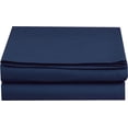 thumbnail image 1 of Mocassi 1500 Thread Count Pack of 4 Flat Sheet,Twin , Navy, 1 of 3