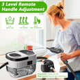 thumbnail image 2 of Handheld Steam Cleaner, 2500W High Pressure Steamer for Cleaning, Portable Steam Cleaner with 1.6L Water Tank, 3 Levels Adjustable Handle, Steam Cleaner for Home, Car, Furniture, Bed Bugs (White), 2 of 2