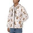 thumbnail image 3 of Kdxio Fall Squirrel Print Men Hoodies Casual Hoodies for Men with Zip Pockets Full Zip Long Sleeve Sweatshirt Sports Hooded Jacket-Medium, 3 of 5